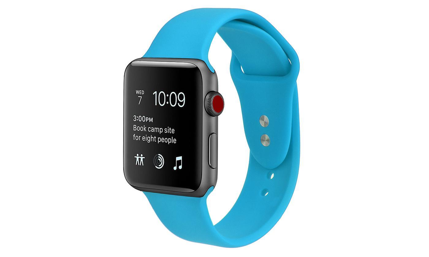 Silicone Sport Replacement Band for Apple Watch Series 1, 2, 3, & 4