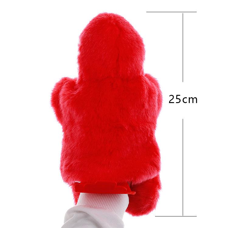 Popular Red Parrot Stage Puppet Playing, Teaching Plush Toys