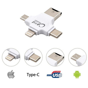 Card Reader 4 in One with USB 3.0 Stick