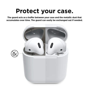 Metal Dust Guard Protective Case Shell Skin Dustproof Stickers For Apple Airpods