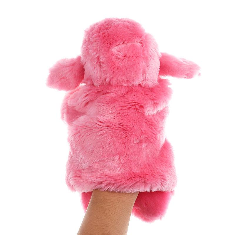 Baby Sheep White and Pink Stage Puppets, Playing and Teaching Plush Toys