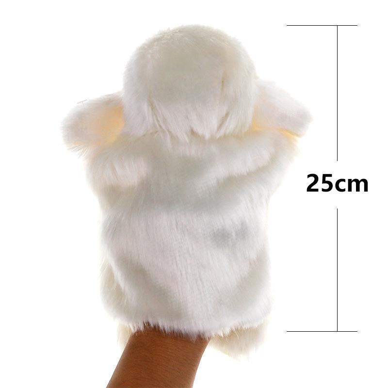 Baby Sheep White and Pink Stage Puppets, Playing and Teaching Plush Toys