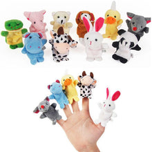 Load image into Gallery viewer, 10PCS Cute Cartoon Biological Animal Finger Puppet Plush Toys